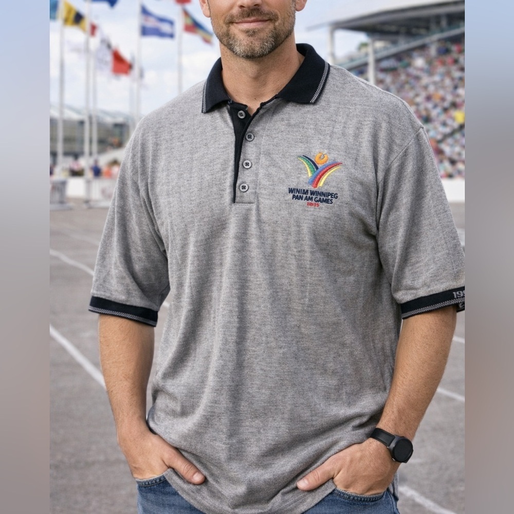 Vintage 1999 XIII Pan Am Games Winnipeg Polo Shirt Size L | Official Licensed